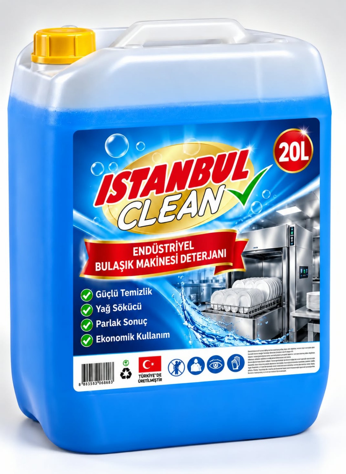 Endüstriyel Bulaşık Makinesi Ürünü – Mavi 20 L